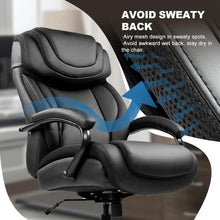 Load image into Gallery viewer, &quot;Heavy Duty Office Chair 500 Lbs Capacity, Extra Wide Ergonomic, Tilt &amp; Height Adjustable