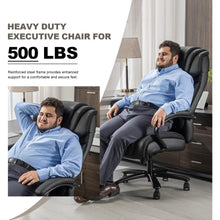 Load image into Gallery viewer, &quot;Heavy Duty Office Chair 500 Lbs Capacity, Extra Wide Ergonomic, Tilt &amp; Height Adjustable