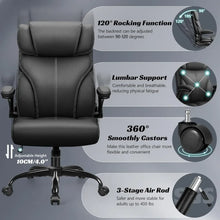 Load image into Gallery viewer, Ergonomic Big &amp; Tall Office Chair, High Back with Adjustable Flip-Up Armrests