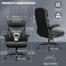 Load image into Gallery viewer, Ergonomic Big &amp; Tall Office Chair, High Back with Adjustable Flip-Up Armrests