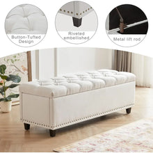 Load image into Gallery viewer, Spacious 50.8&quot; Storage Ottoman Bench, Multipurpose Bedroom Storage Solution