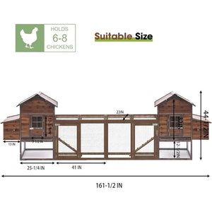 “Spacious Outdoor Chicken Coop - Waterproof Poultry Cage w/ Upgraded Nesting Boxes