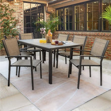 Load image into Gallery viewer, Outdoor Dining Set - 7 Pc Weather-Proof Table &amp; Chairs, Patio Furniture