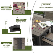 Load image into Gallery viewer, Outdoor Dining Set - 7 Pc Weather-Proof Table &amp; Chairs, Patio Furniture