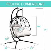 Load image into Gallery viewer, &quot;Stylish Outdoor Hanging Egg Chair – Perfect for Patio, Garden, &amp; Bedroom Swing