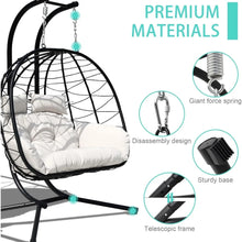 Load image into Gallery viewer, &quot;Stylish Outdoor Hanging Egg Chair – Perfect for Patio, Garden, &amp; Bedroom Swing