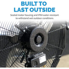 Load image into Gallery viewer, High Velocity Outdoor Wall Mounted Fan, 3 Speeds, Adjustable Tilt Head