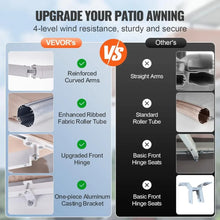 Load image into Gallery viewer, Durable 12&#39; x 10&#39; Outdoor Patio Retractable Awning/Sun Shade, Wear Resistant