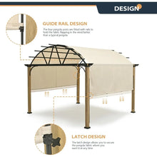 Load image into Gallery viewer, Outdoor Pergolas - Retractable Pergola Canopy, Wood-Like Aluminum Patio Shade