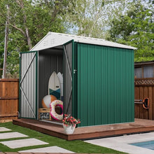 Load image into Gallery viewer, &quot;Secure 6x8 FT Metal Garden Shed – Lockable, Anti-Corrosion, Durable Outdoor Storage