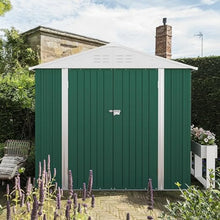 Load image into Gallery viewer, &quot;Secure 6x8 FT Metal Garden Shed – Lockable, Anti-Corrosion, Durable Outdoor Storage