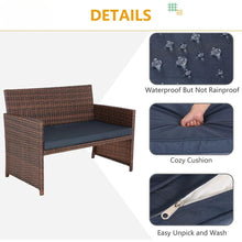 Load image into Gallery viewer, &quot;Outdoor Wicker Sofa Set with Cushions &amp; Coffee Table – Stylish Rattan Garden Furniture