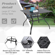 Load image into Gallery viewer, &quot;5-Piece Outdoor Dining Set - Metal Patio Table &amp; Chairs, Garden Furniture