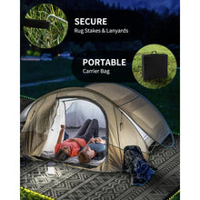 Load image into Gallery viewer, &quot;Large Reversible Outdoor Mat for Patio &amp; RV – LED Strip Lights, Waterproof Plastic Straw Rug