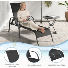 Load image into Gallery viewer, &quot;Sturdy Steel Outdoor Recliner with 5 Adjustable Backrests - Perfect Beach Chair