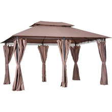 Load image into Gallery viewer, Outdoor Gazebo Canopy Tent - 10x13 FT Steel Frame, Vented Roof, Curtains, Garden