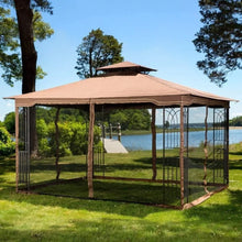 Load image into Gallery viewer, 10x12 Outdoor Gazebo with Mosquito Netting - Plant Rings, Corner Shelves, Ground Stakes