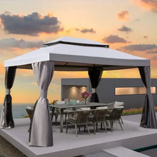 Load image into Gallery viewer, Outdoor Gazebo Canopy - 10x13ft Patio Tent with Mosquito Mesh &amp; Curtains