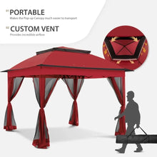 Load image into Gallery viewer, Outdoor Garden Tent - 11x11&#39; Pop-Up Gazebo w/ Mosquito Net, Canopy Shelter