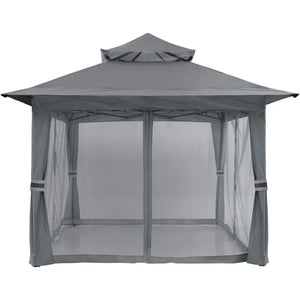 Outdoor Pop Up Gazebo w/ Mesh Walls - 13'x13' Patio Tent for Gardens & Events