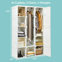 Load image into Gallery viewer, &quot;Portable Folding Wardrobe with Compartments &amp; Hanging Rod – Collapsible Closet