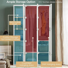 Load image into Gallery viewer, &quot;Portable Folding Wardrobe with Compartments &amp; Hanging Rod – Collapsible Closet