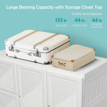 Load image into Gallery viewer, &quot;Portable Folding Wardrobe with Compartments &amp; Hanging Rod – Collapsible Closet