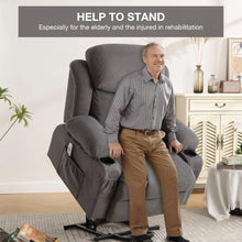 Load image into Gallery viewer, &quot;Power Lift Chair with Heating &amp; Massage - Electric Recliner for Elderly, USB Port