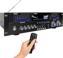 Load image into Gallery viewer, Hybrid 6-Channel Home Audio Amplifier - 1600W, Bluetooth, Rack Mount, Radio