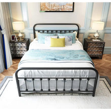 Load image into Gallery viewer, Queen Bed Frame w/ Headboard &amp; Footboard | Metal Tube Platform Base