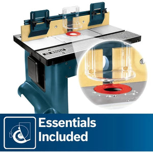 Professional RA1181 Router Table - 27" x 18" Aluminum Top, 2.5" Vacuum Port