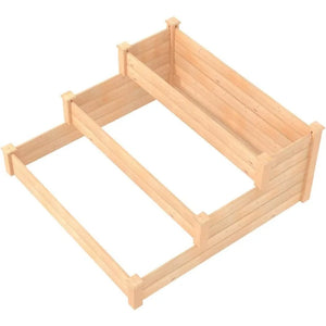 Wooden Raised Garden Bed Kit, 4'x4' - Outdoor Design for Vegetables, Fruit, Herbs, Plants