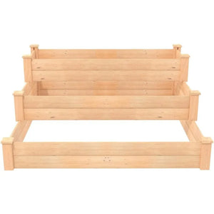 Wooden Raised Garden Bed Kit, 4'x4' - Outdoor Design for Vegetables, Fruit, Herbs, Plants