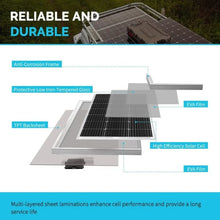 Load image into Gallery viewer, 12V 200W Solar Panel Kit for RV - 2 x 100W Panels, 30A PWM Charge Controller