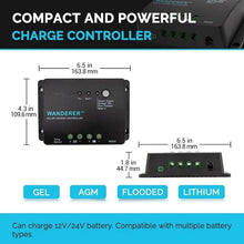 Load image into Gallery viewer, 12V 200W Solar Panel Kit for RV - 2 x 100W Panels, 30A PWM Charge Controller