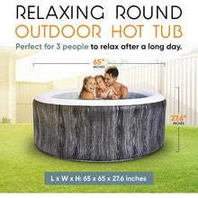 Load image into Gallery viewer, Outdoor Round Inflatable Hot Tub Spa, Control Panel, Floor Protector &amp; Cover Included