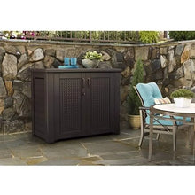 Load image into Gallery viewer, 123 Decorative Outdoor Storage Cabinet, Weather Resistant, Brown, Home/Backyard