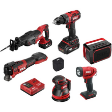 Load image into Gallery viewer, 20V Brushless 6-Tool Combo Kit - Includes 2.0Ah &amp; 4.0Ah Lithium Batteries