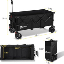 Load image into Gallery viewer, Foldable Extended Wagon 48&#39;&#39;L - Collapsible with 440 lbs Weight Capacity, Heavy Duty Utility Cart