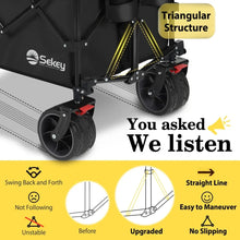 Load image into Gallery viewer, Foldable Extended Wagon 48&#39;&#39;L - Collapsible with 440 lbs Weight Capacity, Heavy Duty Utility Cart