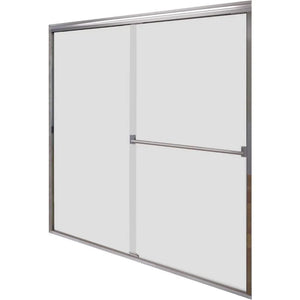 "Classic Silver Finish Sliding Shower Door – 40-44 Inch Clear Glass Bathroom Furniture