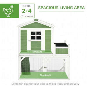 "Weatherproof Small Chicken Coop with Garden Space for 2-4 Birds, 9-Inch Outdoor Cage