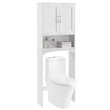 Load image into Gallery viewer, Bathroom Storage Cabinet with Door - White Wooden Over The Toilet Organizer