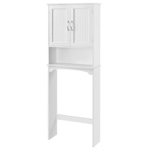 Load image into Gallery viewer, Bathroom Storage Cabinet with Door - White Wooden Over The Toilet Organizer