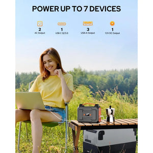 100W Solar Powered Generator, Portable Power Station with 40W Solar Panels