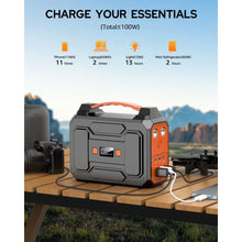 Load image into Gallery viewer, 100W Solar Powered Generator, Portable Power Station with 40W Solar Panels