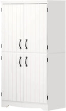 Load image into Gallery viewer, Tall 4-Door Storage Cabinet - Pure White, Spacious Multi-Purpose Organizer