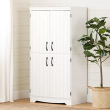 Load image into Gallery viewer, Tall 4-Door Storage Cabinet - Pure White, Spacious Multi-Purpose Organizer