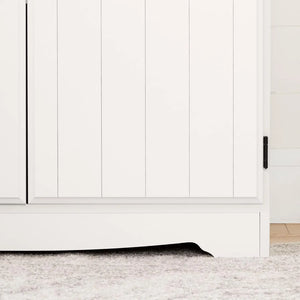 Tall 4-Door Storage Cabinet - Pure White, Spacious Multi-Purpose Organizer