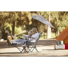 Load image into Gallery viewer, Adjustable Umbrella Beach Chair: UPF 50+ Canopy for Sun Protection